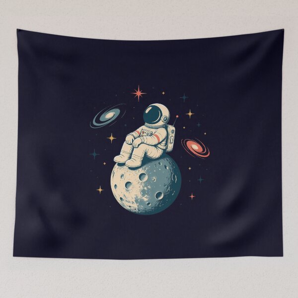 Item preview, Relaxing Astronaut on Moon designed and sold by andromeda-redd.
