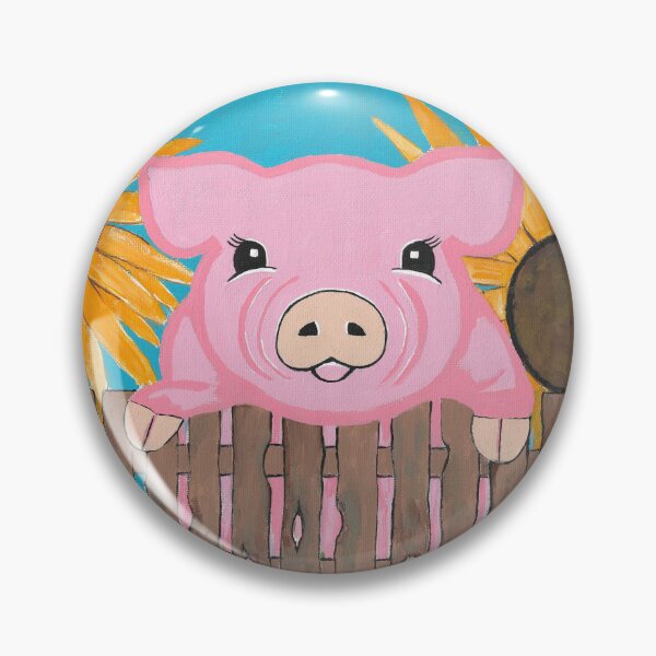 Item preview, Cute Barnyard Pig Painting designed and sold by Sartoris Art.