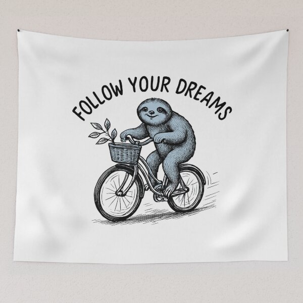 Item preview, Follow Your Dreams Cyclist designed and sold by SiarheiYur.