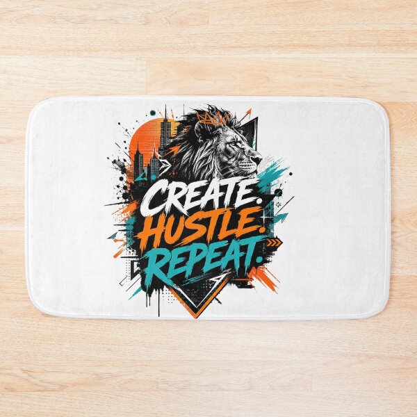 Item preview, Create Hustle Repeat Lion Streetwear Graphic designed and sold by aminomen.