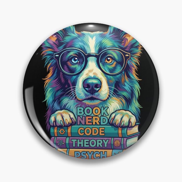 Item preview, Pop Art Border Collie Book Nerd - Smart Intellectual Dog designed and sold by Pfotenfaden.