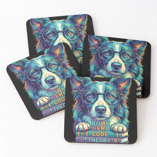 Item preview, Pop Art Border Collie Book Nerd - Smart Intellectual Dog designed and sold by Pfotenfaden.