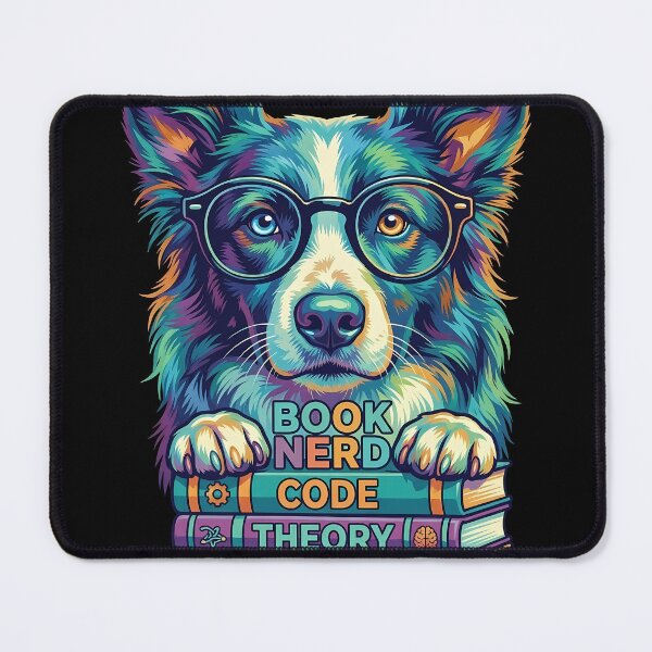 Item preview, Pop Art Border Collie Book Nerd - Smart Intellectual Dog designed and sold by Pfotenfaden.