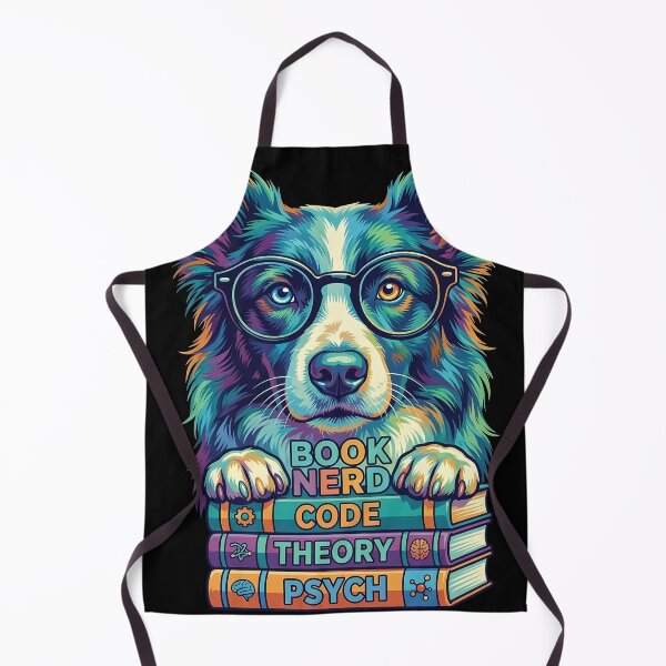 Item preview, Pop Art Border Collie Book Nerd - Smart Intellectual Dog designed and sold by Pfotenfaden.