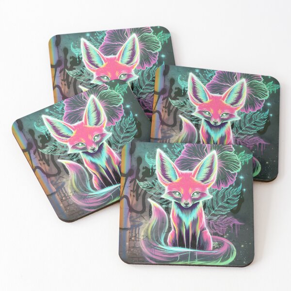 Item preview, Neon fox. designed and sold by MyHappyArtShop.