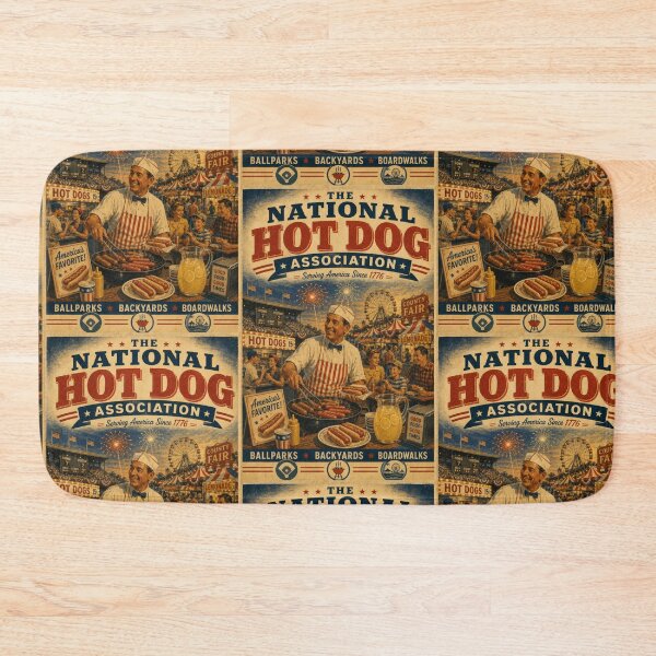 Item preview, Hot Dog Lover Americana BBQ Baseball Fair Retro Design designed and sold by TheTrendsDesk.