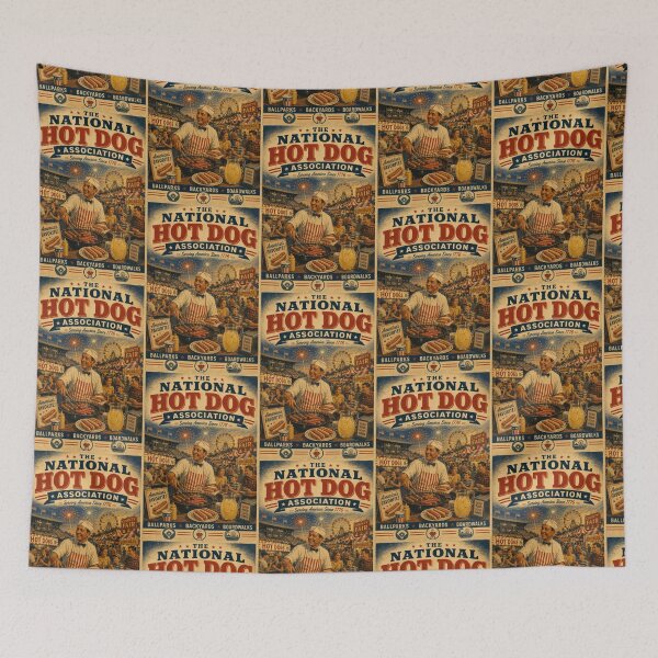 Item preview, Hot Dog Lover Americana BBQ Baseball Fair Retro Design designed and sold by TheTrendsDesk.