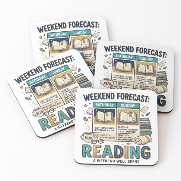 Item preview, Weekend Forecast Reading Funny Book Lover Design designed and sold by Pixel Analytics.