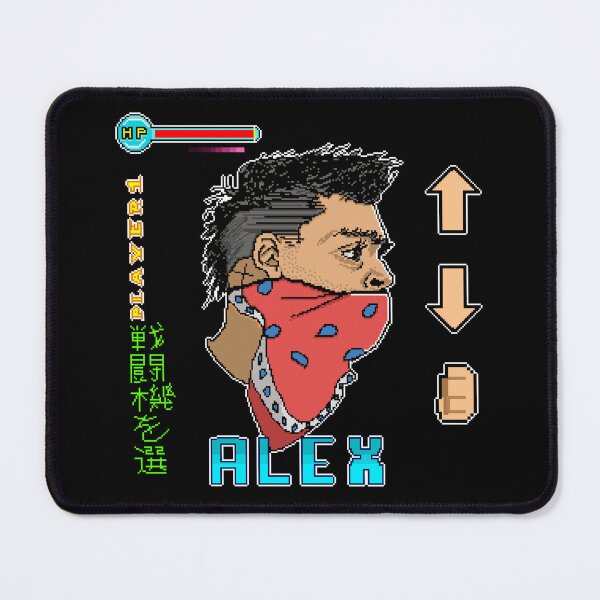 Item preview, Arcade Fighter Alex - 90s Cyberpunk Pixel Art designed and sold by RetroRlx.