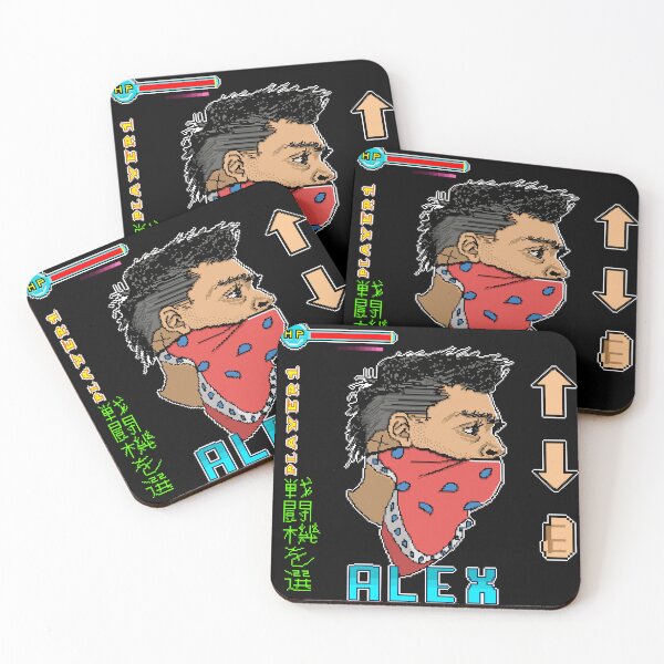 Item preview, Arcade Fighter Alex - 90s Cyberpunk Pixel Art designed and sold by RetroRlx.