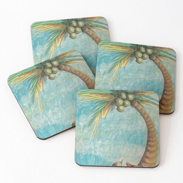 Item preview, Coconut man watercolor painting designed and sold by ccreidcc.