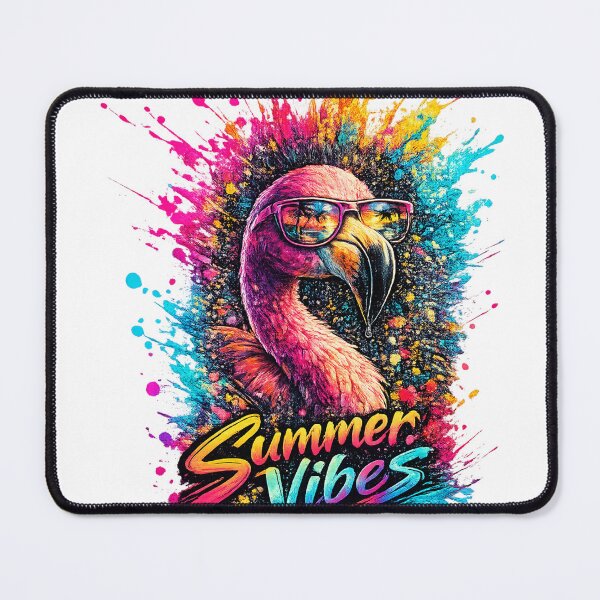 Item preview, Summer Vibes Flamingo – Cool Sunglasses Color Splash T-Shirt Design designed and sold by GooniSL.