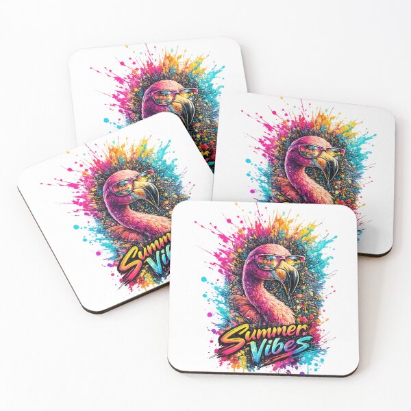 Item preview, Summer Vibes Flamingo – Cool Sunglasses Color Splash T-Shirt Design designed and sold by GooniSL.