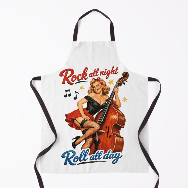 Item preview, Rockabilly Double Bass Pin-Up Retro T-Shirt designed and sold by Pineapple-Tree.