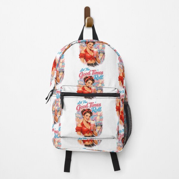 Item preview, Retro Pin-Up Lady: Bowling & Milkshake motif designed and sold by Pineapple-Tree.