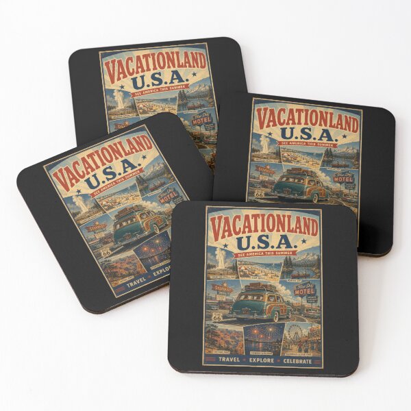Item preview, Vintage Americana Road Trip Route 66 National Parks Travel Design designed and sold by TheTrendsDesk.