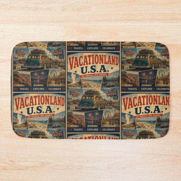 Item preview, Vintage Americana Road Trip Route 66 National Parks Travel Design designed and sold by TheTrendsDesk.
