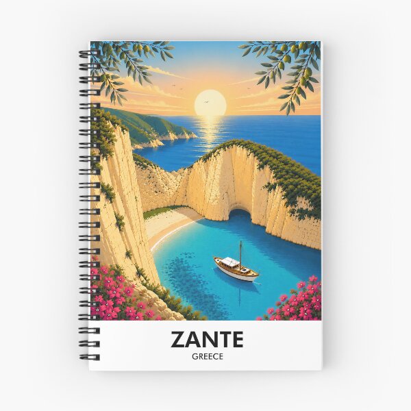 Item preview, Zante Retro Travel Print designed and sold by HomeLivingCo.