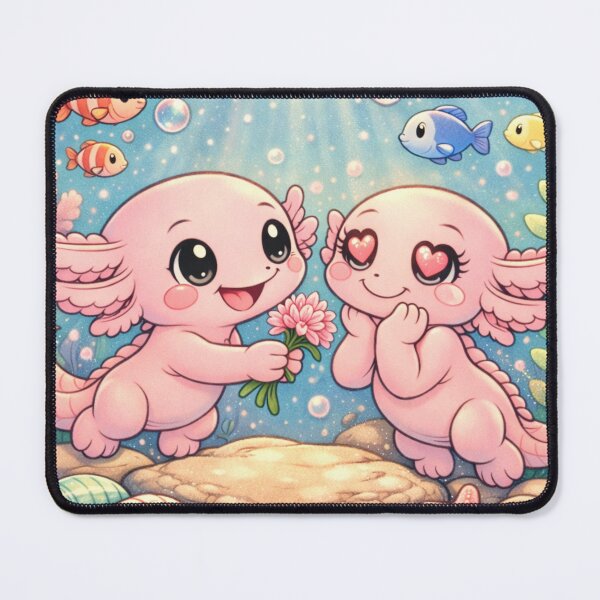 Item preview, Axolotl Love Gift - Kawaii Underwater Romance designed and sold by ImagineNature.