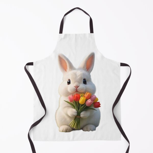 Item preview, Cute Fluffy Bunny Holding Colorful Tulips Bouquet – Spring Easter Rabbit designed and sold by lovelistivkaa.