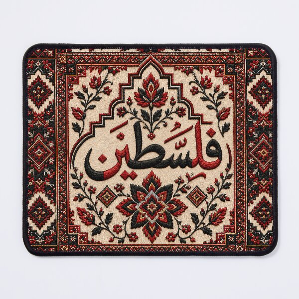 Item preview, Luxury Palestine Calligraphy with Mihrab Arch Tatreez Pattern designed and sold by BrainCurves.