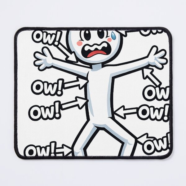 Item preview, Ow Ow Ow Ow Ow Ow Ow Character Funny tee designed and sold by Jamescookes.