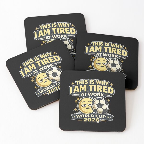 Item preview, This Is Why I Am Tired At Work World Cup 2026 Funny Soccer Fan T-Shirt designed and sold by ArthUpscale.