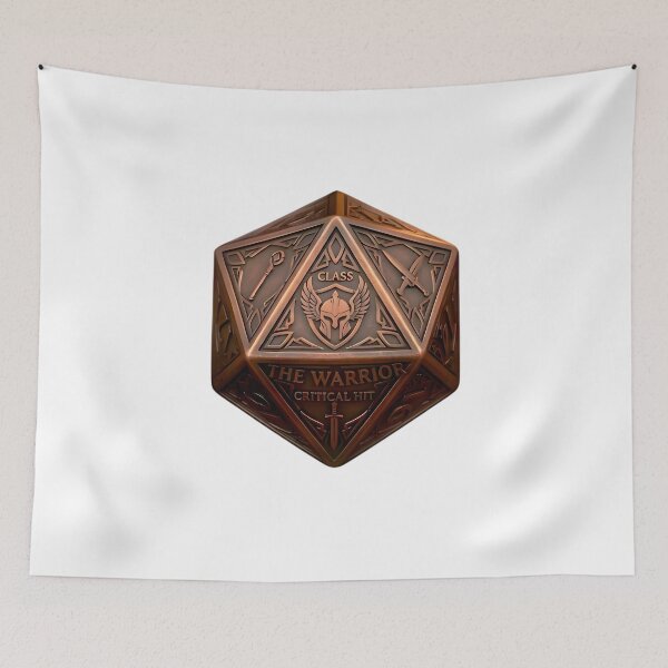 Item preview, Warrior D20 Dice RPG Critical Hit Fantasy Art designed and sold by DeerHouse.