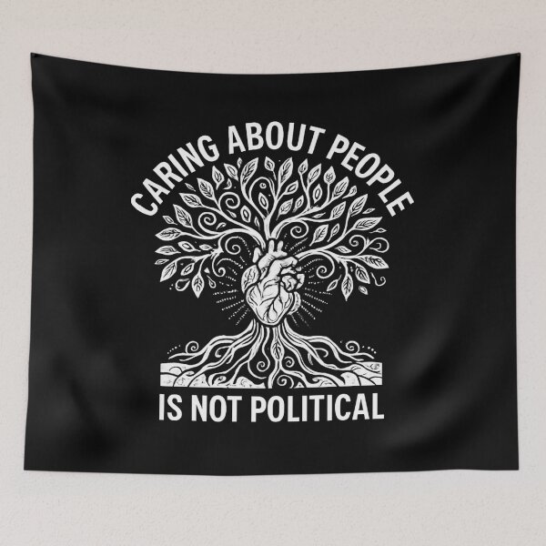 Item preview, Caring About People Not Political designed and sold by SiarheiYur.