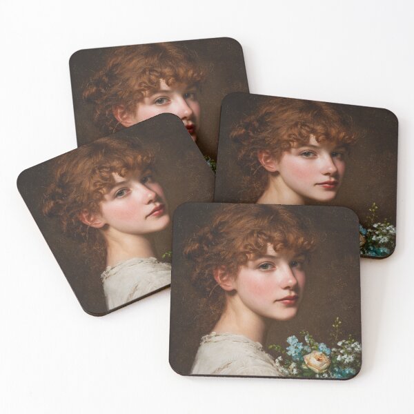 Item preview, Romantic Pre Raphaelite Redhead Woman Oil Painting Aesthetic Art designed and sold by MiratiZema.