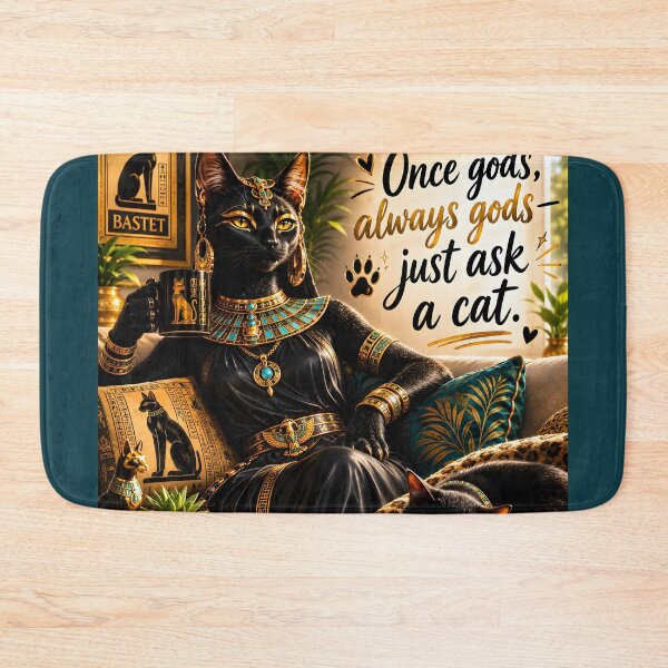 Item preview, Bastet Knows Best – Once Gods, Always Gods, Just Ask a Cat designed and sold by Sybille-Yates.