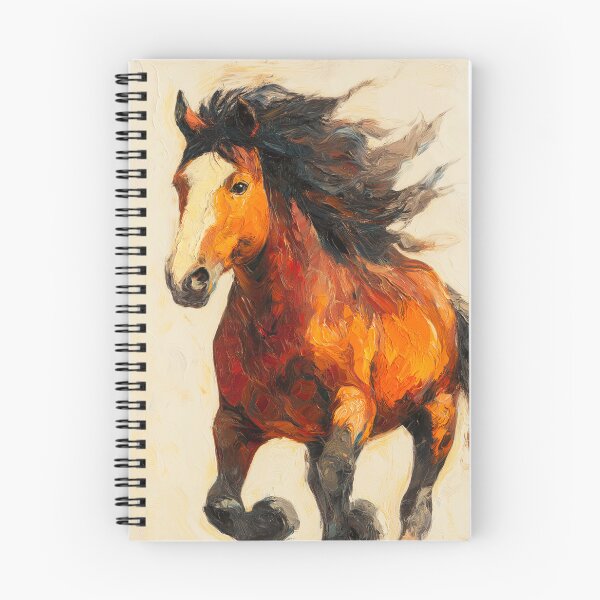 Item preview, Dynamic Impasto Wild Horse Running Oil Painting Abstract Art designed and sold by MiratiZema.