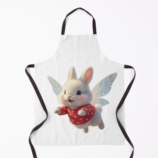 Item preview, Cute Fairy Bunny with Magical Wings in Red Heart Sweater – Whimsical Rabbit designed and sold by lovelistivkaa.