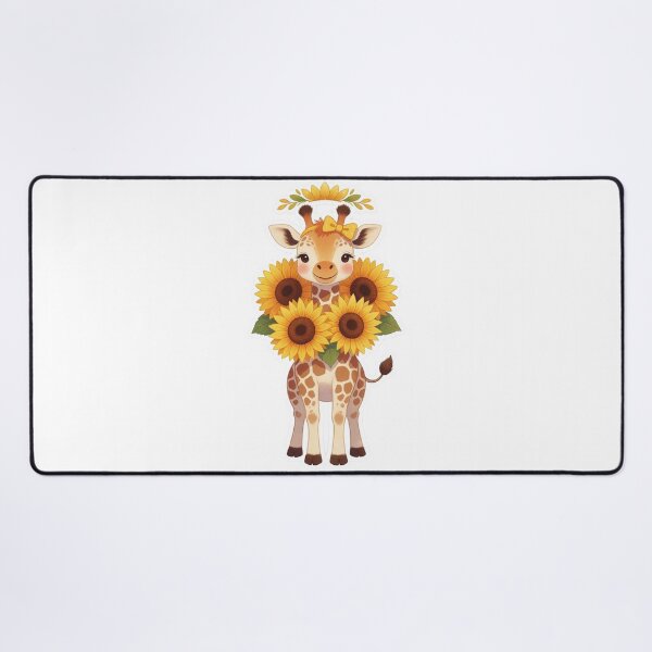 Item preview, Sunflower Giraffe | Cute Cottagecore Floral Animal designed and sold by AillustriaAK.