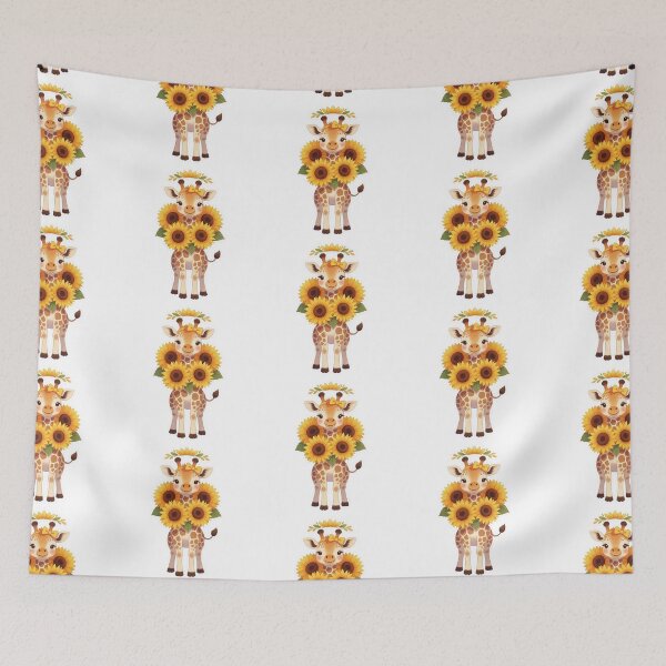 Item preview, Sunflower Giraffe | Cute Cottagecore Floral Animal designed and sold by AillustriaAK.