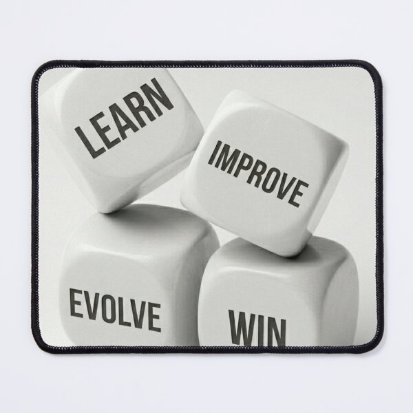 Item preview, Learn Improve Evolve Win Dice Growth Mindset Student Success Quote designed and sold by RAMHEARTS.