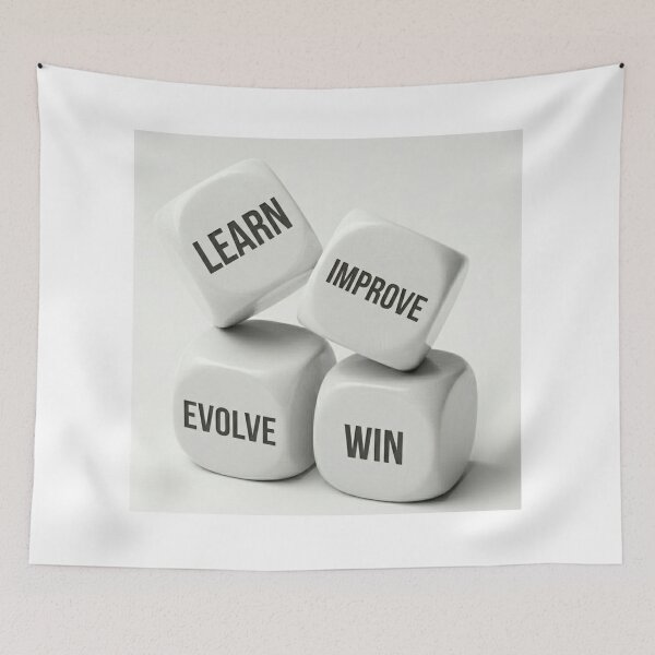 Item preview, Learn Improve Evolve Win Dice Growth Mindset Student Success Quote designed and sold by RAMHEARTS.