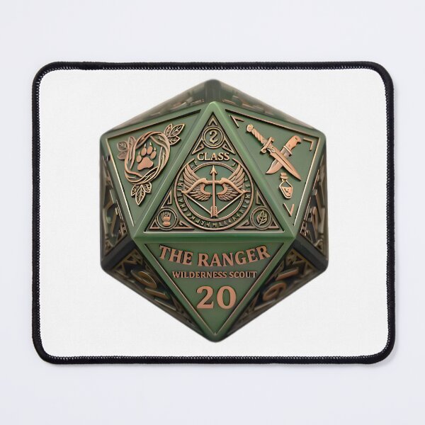 Item preview, Ranger D20 Dice RPG Wilderness Scout Fantasy Art designed and sold by DeerHouse.