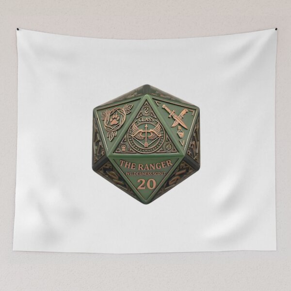 Item preview, Ranger D20 Dice RPG Wilderness Scout Fantasy Art designed and sold by DeerHouse.