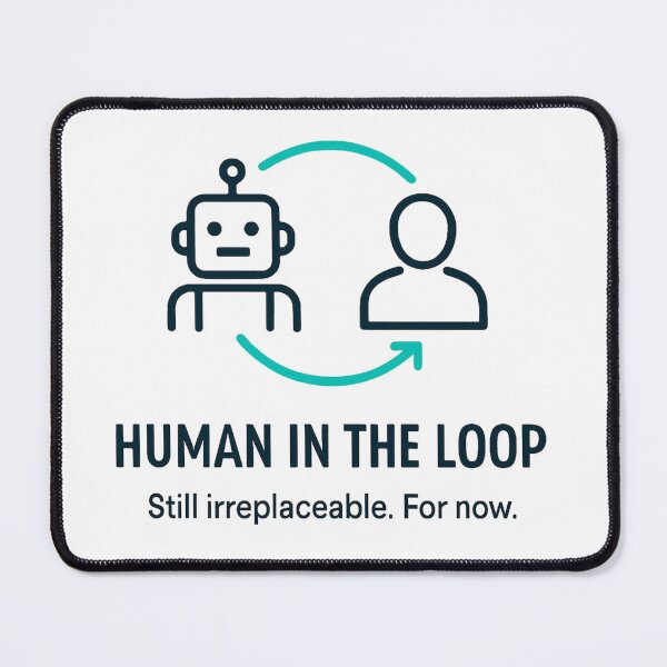 Item preview, Human In The Loop Funny ML Engineer AI Sticker T-Shirt designed and sold by Pinghaksh.