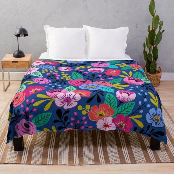 Item preview, Bright boho hand drawn flowers designed and sold by Jennifer Ladd.