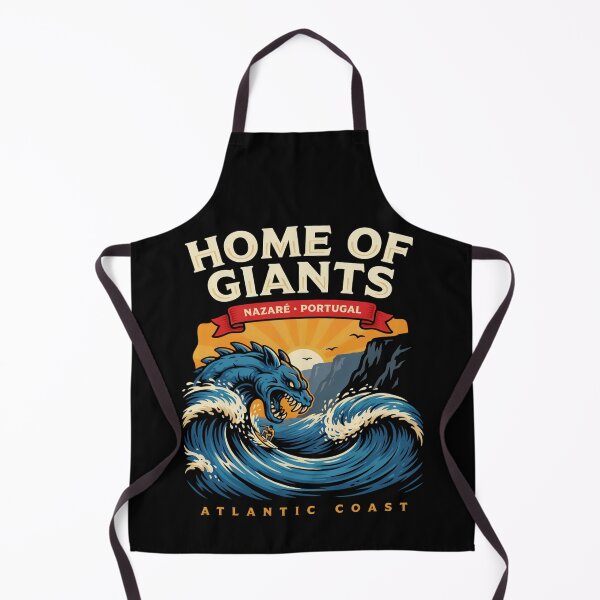 Item preview, Nazare Portugal Home of Giants Surfing Design – Atlantic Coast Giant Waves Vintage Travel Art designed and sold by ArcticFoxStudio.