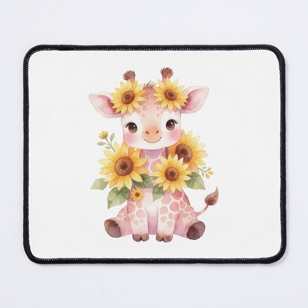 Item preview, Sunflower Giraffe | Cute Cottagecore Floral Animal designed and sold by AillustriaAK.