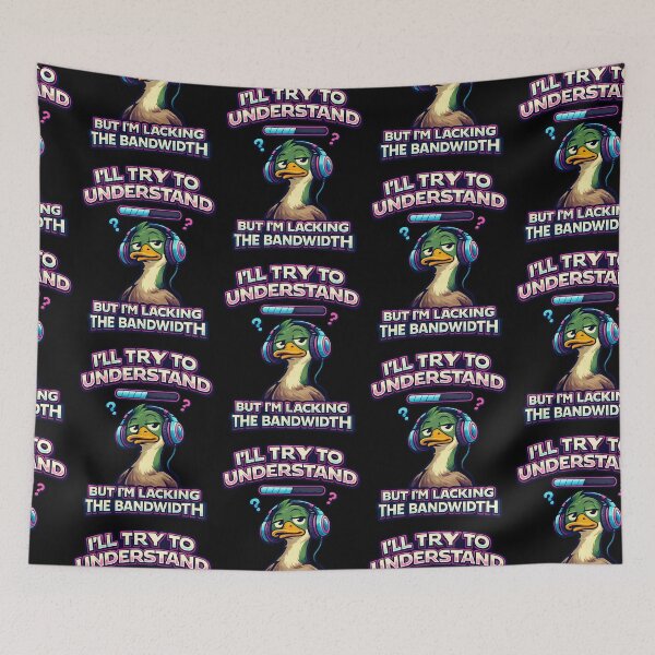 Item preview, I'll Try To Understand But I'm Lacking The Bandwidth Funny Duck Gamer Design designed and sold by TeeTimeTreasure.