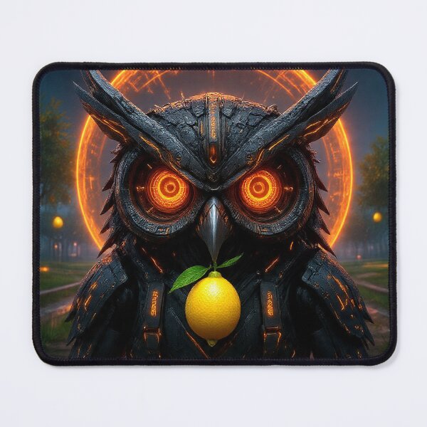 Item preview, Cyberpunk Neon Owl – Murcia Lemon Sentinel designed and sold by Neo Tokio.