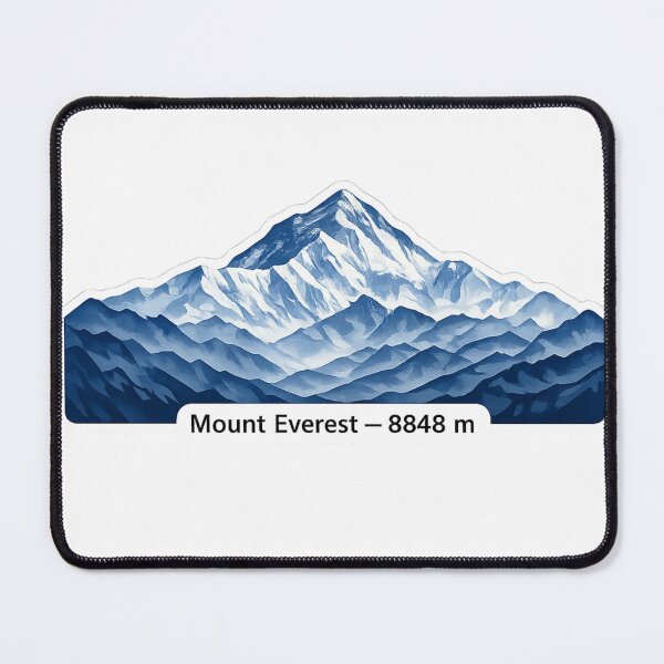 Item preview, Mount Everest 8848 m – Minimalist Mountain Peak Illustration designed and sold by Gabe1983.