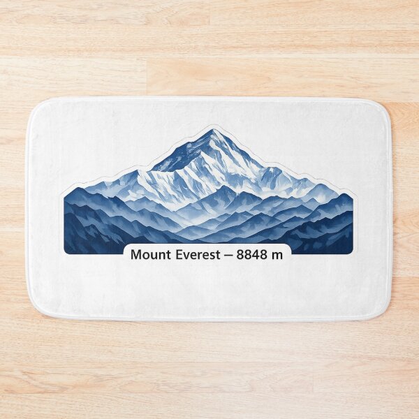 Item preview, Mount Everest 8848 m – Minimalist Mountain Peak Illustration designed and sold by GabeMountainArt.