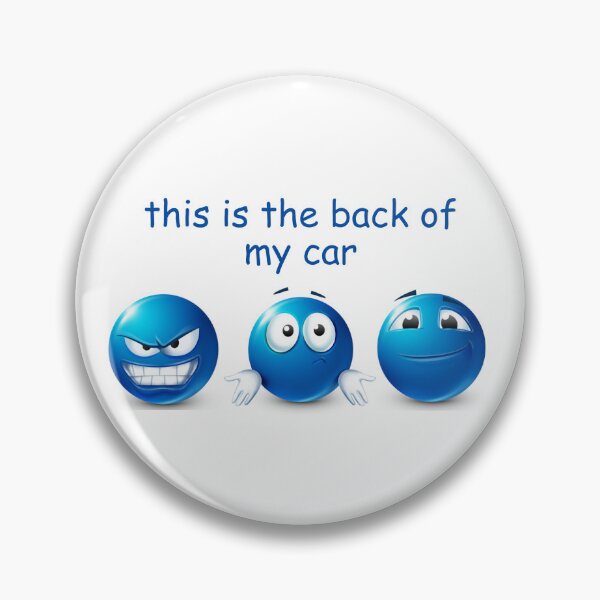 Item preview, "This is the back of my car" Funny Blue designed and sold by zozzy-does-art.