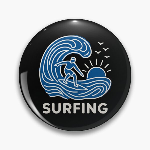 Item preview, Surfing Wave Badge designed and sold by SiarheiYur.