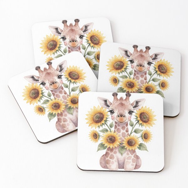 Item preview, Sunflower Giraffe | Cute Cottagecore Floral Animal designed and sold by AillustriaAK.